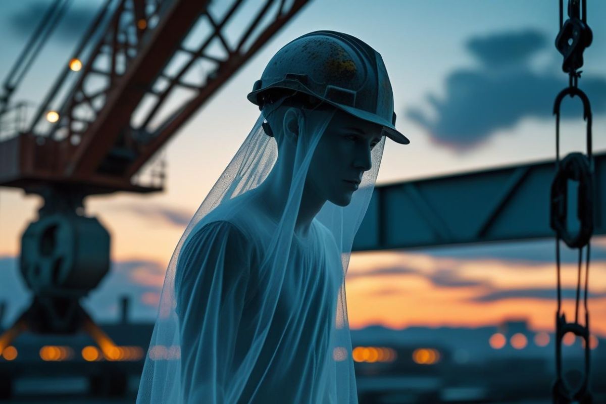 【ビルの建設中】吊り荷の下にいたもの